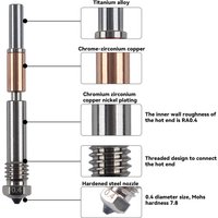 New Hotend Integrated Nozzle For Bambu Lab P1P X1C P1S X1 X1E V4.0 Upgrade 3D Printing Parts for bambulab 4.0 Upgrade Hotend