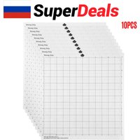 10PCS Replacement Cutting Mat Transparent Adhesive Cricut Mat with Measuring Grid12 by 12-Inch for Silhouette Cameo Cricut