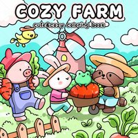 COZY FARM Bold-easy Patterns Coloring Book for Adults Cute Drawing Book Perfect Gift for Party and Birthday