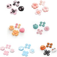 GeekShare Cross D-Pad Button Caps Thumb Grip Caps Set Compatible with Switch 2, ABXY Key Buttons Sticker Cover Caps for NS2