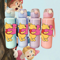 3D Printed Cute Bear Pattern Water Bottle, Durable Reusable, Trendy Lovely Design, Lightweight Travel Kettle,Festival Gifts,Cute