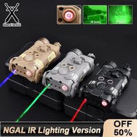 WADSN Tactical Airsoft NGAL Red Dot Green Indcator IR Lighting No White Light Version Hunting Wepon Fit 20mm Rail Scout Laser