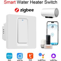 Tuya Smart Water Heater Switch/WiFi BLE Voice Control/Compatible with Alexa/Google Home Touch Screen Timing 40A