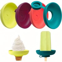 Anti-drip Popsicle Holder, Made of Silicone, Reusable, Portable, Perfect for Summer Desserts.