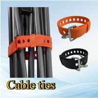 AliExpress NONE 1pc Outdoor Cycling Silicone Cable Tie Quick Binding Strap Multifunctional Silicone Strap with Buckle Outdoor Storage Tool