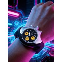 Alien Blade Y2K Retro Watch for Men with Three Eyes, Multi-functional, Personalized Silicone Strap, Student Wristwatch