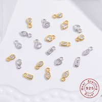 2pcs S925 Sterling Silver Eyes Ellispe Heart Small Charms DIY Necklace Earrings for Jewelry Making Accessories Wholesale SD12