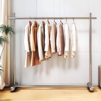 Stainless Steel Floor-Mounted Clothes Drying Rack Fashionable Display Stand for Clothing Stores Bedroom Luxury Lightweight