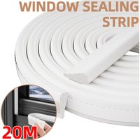 20M-2M Window Sealing Strip Self-adhesive PU Acoustic Foam Door Sealing Strip Soundproof Windproof Window Gap Filling Strip
