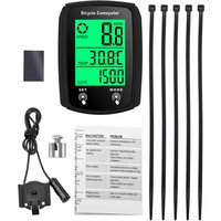 Bicycle Wired Speedometer Bike LCD Computer Speed Odometer English Bike Kilometer Counter Temperature Display Bike Parts