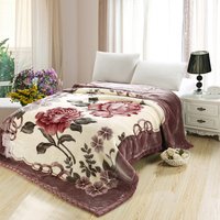 Ultra Soft Cozy Flowers Rose Throw Blanket Microfiber Heavy Fluffy Fleece Blanket for Home Bed Dormitory