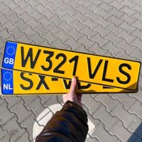 Customizable Orange Aluminum License Plate | Personalized European Embossed Sign | Car/Home/Man Cave Decor