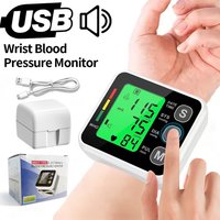 Portable Blood Pressure Monitor Medical LCD Wrist Sphygmomanometer Digital Automatic Tonometer Heart Rate Pulse Mete Tensiometro