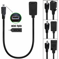 Mini USB 8 PIN Male to USB Type-C 3.1 / Mini 5P / Micro 5 Pin Female Data Sync Power Supply Digital Camera Adapter Cable Cord