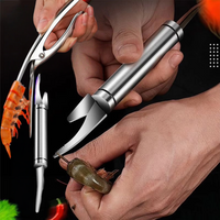 Stainless Steel Prawn Devein Peel Shrimp Knife Multifunction Lobster Shell Shrimp Peeler Fish Scales Knife Seafood Tool