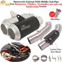 Slip On For Husqvarna SVARTPILEN VITPILEN 401 125 250 2020 2021 2022 Motorcycle Exhaust Escape Muffler With Middle Link Pipe