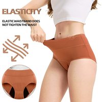 Women's 3-Layer Fast Absorption Mid Waist Period Panties Leakproof Breathable Underwear For Period Days