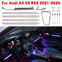 Symphony Ambient Light For Audi A3 L A3L 8Y 2021-2024 26 Leds Laser Carving Dashboard Saddle Door Atmosphere Lamp LED Kit BT APP