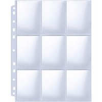 100 Sheets 9 Pocket Single Sided Card Protector Pages 11 Holes Compatible With 3 Ring Binder For TCG PTCG Sports Trading Cards