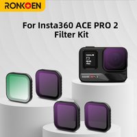 Ronkoen CPL ND8 ND16 ND32 Lens Filter Kit Aluminum Alloy Frame for Insta360 Ace Pro 2 / Ace Pro Camera Lens Accessories
