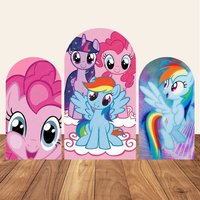 My Little Pony Arched Background Cover Girl's Birthday Party Decoration Baby Shower Cartoon Background Photography Studio Suppli