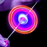 Kids LED Light Up Pull String Spinning Top Glow Dark Flywheel Toy Classic Retro Party Favors Birthday Gift Outdoor Indoor Play