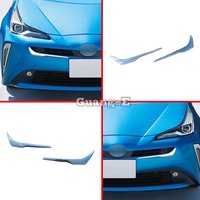 Car ABS Chrome Front Body Cover Eyebrow Engine Machine Grille Hood Stick Lid Trim 2PCs For Toyota Prius 2019 2020 2021 2022 2023