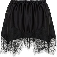 Womens Lace Trim Mini Skirt Casual Mid Rise Short Skirt with Sheer Lace Hem for Daily Life Club Party Summer Outfits for Women