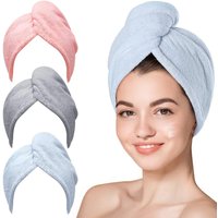 Quick Dry Hair Towel Wrap Anti-frizz Microfiber Drying Towel Magic Hair Turban Shower Cap for Long Hair Super Absorbent Wrap