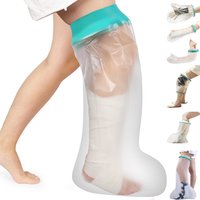 Waterproof Leg Cast Cover for Shower & Swimming, Adult Protector for Post-Surgery Foot, Knee, Ankle, Boot (7.9")