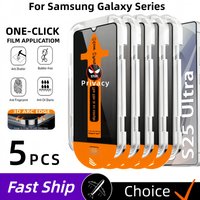 1-5PCS Anti Spy Tempered Glass For Samsung Galaxy S26 Plus S25 Ultra S24 S23 S22 Fingerprint Unlock Privacy Screen Protectors