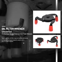 1Pc Universal 3-Jaw Oil Filter Wrench, Car Oil Filter Remover Removal Tool Special Interface Repair Tool
