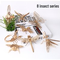 Wooden Multi-insect Three-dimensional 3D Puzzle Puzzle Toy Children's Advanced Educational Toy Creative Assembly Model