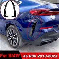 For BMW X6 G06 2019 2020 2021 2022 2023 Rear Bumper Splitter Spoiler Canard Air Vent Cover Trim Decoration Car Sticker Body Kits