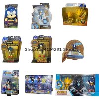 Original JAKKS Sonic The Hedgehog Movie Super Sonic Shadow Glow-in-the-Dark Model Figurine Toy Gift - Rare Discontinued Edition
