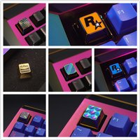 1 Piece Keystone Zinc Aluminium Alloy Key Cap OEM R4 Height Stereoscopic relief Keycap For Prism Honeycomb Matrix Water Droplet