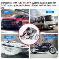 Super Loud Car Electric Dual Trumpet Horns 12V 24V Air Horn Speaker for Car SUV Vehicle Boat Train Motorcycle RV Truck