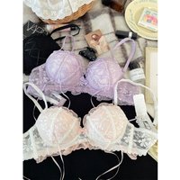 Hot Sexy Japanese Lace Bandage Bra, Wireless, Small Chest Push Up, Side Support Anti Sagging, Sweet Lolita Daily, S-XL Women