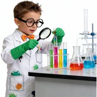Crazy Scientist boys Sets Cosplay Science Monster Professional Play Costume Carnival Party Fancy Sets Boys White Lab Coat Outfit