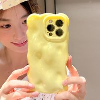 Ins 3D Clouds Waves Dopamine Color TPU Phone Case For iPhone 17 Air 16 15 14 Plus 13 12 11 Pro Max Soft Shockproof Back Cover