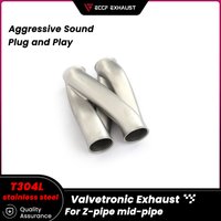 ECCF Stainless Steel Z‑Pipe Mid‑Pipe Universal Performance Exhaust Part High Flow Aggressive Exhaust Sound