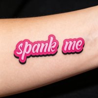 Spank Me Adult Temporary Tattoo for Lovers Fake Body Art Man Woman Arm Full Sleeve Half Sleeve Back Neck Wrist Full Body Design