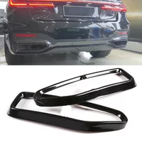 Fit For BMW 7 Series G11 G12 2019 2020 1Pair Black Car Exhaust Muffler Tip Cover
