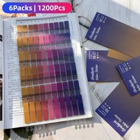Sticky Notes 1200PCS Clear & Colorful, Self-Adhesive Memo Pads for Book Annotation, Index Tabs Office School Supplies