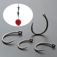 10pcs Carp Fishing Hook PTFE Coating Alloy Steel Micro Barb Hook Super Sharp Supper Hard Crooked Hook For Carp Accessory Tackle