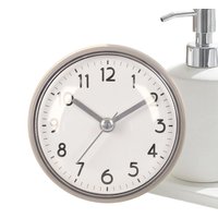 Bathroom Clock Waterproof Suction Cup Waterproof Battery Operated Alarm 3 Inches Small Clock for Bathroom for Home Office Living