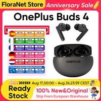 Słuchawki OnePlus Buds 4 TWS z funkcją ANC 55dB, podwójnymi przetwornikami, LHDC 5.0 Hi-Res, 45-godzinną żywotnością baterii, Bluetooth 5.4, IP55 i funkcją redukcji szumów AI podczas rozmów.