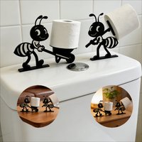 2pcs ant shaped tissue holder, creative decoration for bathroom and living room, multifunctional toilet paper storage ornament