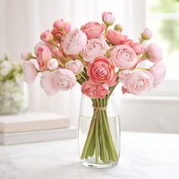 6/12pcs Rose Pink Artificial Silk Ranunculus Flowers for Home Garden Wedding Party Festival Decorations DIY Flower Arrangements