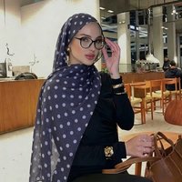 Fashion Bali Cotton Texture Women's Scarf Breathable Polka Dot Shawl 75*180cm Classic Pattern Hijab Outer Wear